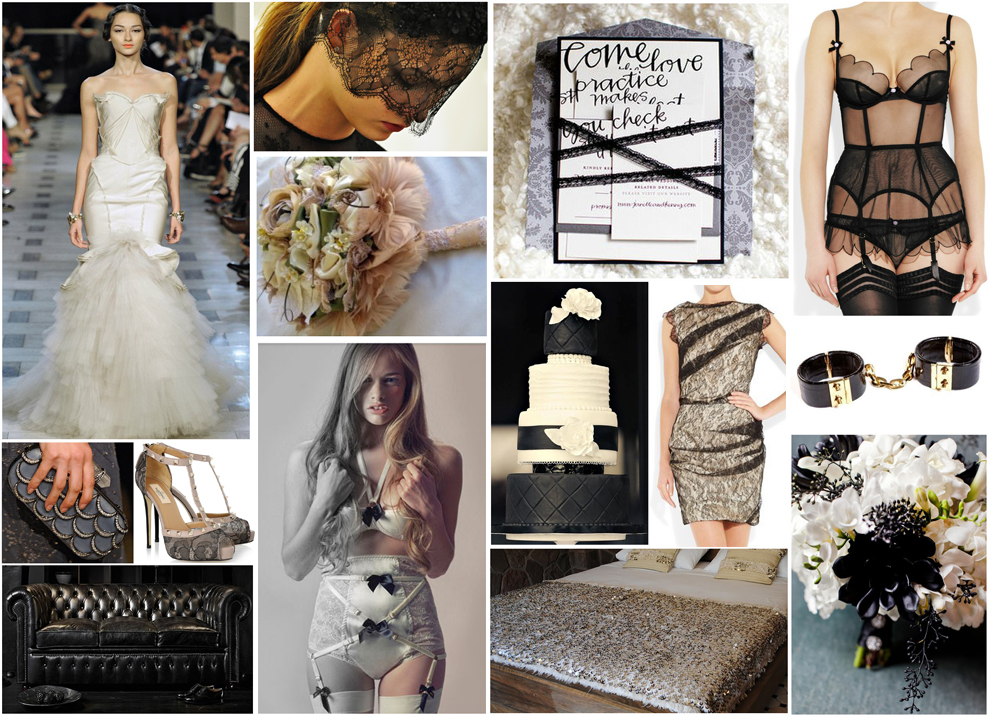 Wedding DressVeilInvites Lingerie FlowersCake Lace Dress Handcuffs